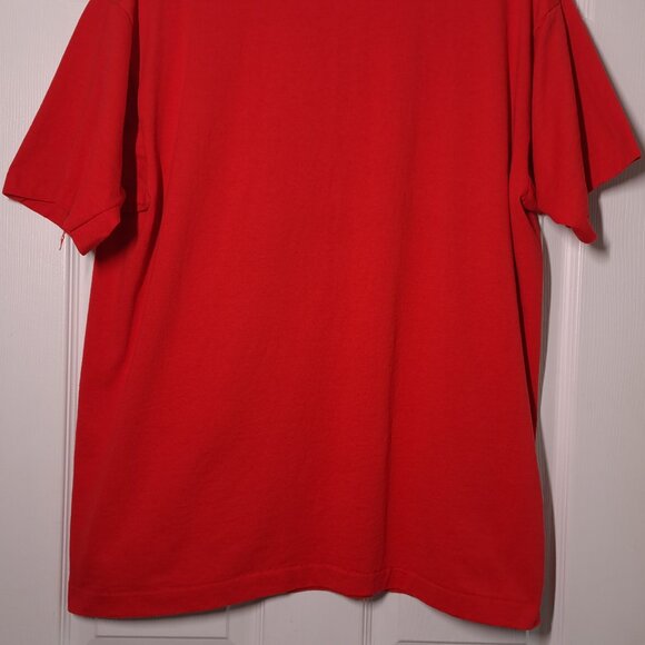 VINTAGE New England Patriots: Pat Patriot USED Shirt (XL, Red, Single Stitch) - Picture 7 of 9